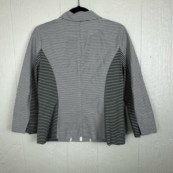 Doncaster Zip Front Striped Color Blocked Jacket with Pockets Size 8 or Medium - Picture 3 of 6